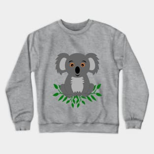 Cute koala bear with eucalyptus Crewneck Sweatshirt